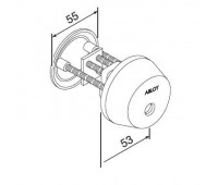 CY037C/111005, Цилиндр для замка финского стандарта EL580