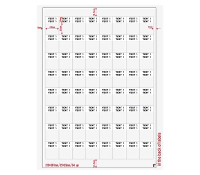 Hyperline WMBL-25x33-A4L-WH, наклейка