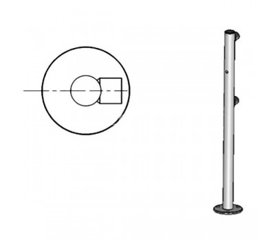 Стойка ограждения с отверстием под фиксатор базовая
