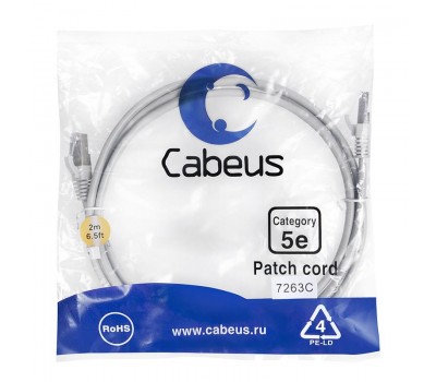 Cabeus PC-FTP-RJ45-Cat.5e-2m патч-корд