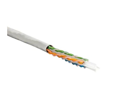 Hyperline UUTP4-C6-S23-IN-PVC-GY-305, кабель витая пара