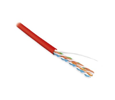 Hyperline UUTP4-C5E-S24-IN-PVC-RD-305 , кабель витая пара