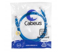 Cabeus PC-UTP-RJ45-Cat.5e-1m-BL патч-корд