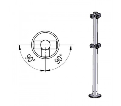 Стойка ограждения Т- образная