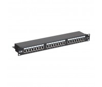 PP24-1UC6S-D05, патч-панель кат.6 STP,1U 24 порта (IDC Dual)