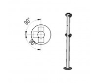 Стойка ограждения с 2-мя полупетлями Т-образная