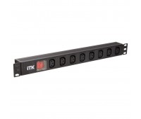 ITK PH12-8C133, 8 розеток C13, с LED выкл.