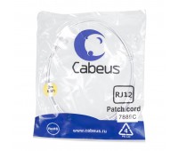 Cabeus PC-TEL-RJ12-2m патч-корд