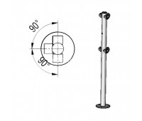 Стойка ограждения Т-образная с масивным основанием d300 мм (6 муфт)