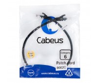 Cabeus PC-UTP-RJ45-Cat.6-0.5m-BK патч-корд