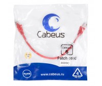 Cabeus PC-UTP-RJ45-Cat.6-0.3m-RD, патч-корд