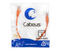 Cabeus PC-UTP-RJ45-Cat.6-0.3m-OR патч-корд