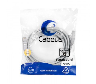 Cabeus PC-FTP-RJ45-Cat.6-3m-LSZH патч-корд