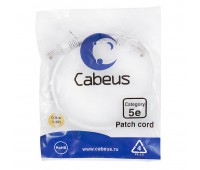 Cabeus PC-UTP-RJ45-Cat.5e-0.5m-WH патч-корд