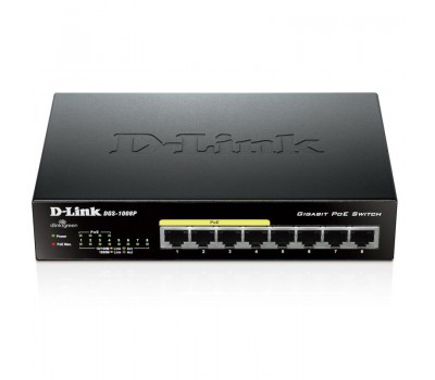 DGS-1008P, 8-портовый коммутатор