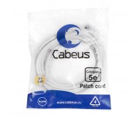 CABEUS PC-UTP-RJ45-CAT.5E-3M-WH, патч-корд