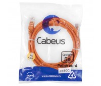 Cabeus PC-UTP-RJ45-Cat.5e-2m-OR патч-корд