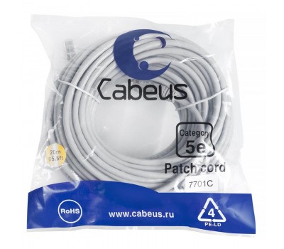 Cabeus PC-UTP-RJ45-Cat.5e-20m патч-корд