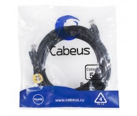 Cabeus PC-UTP-RJ45-Cat.5e-5m-BK патч-корд