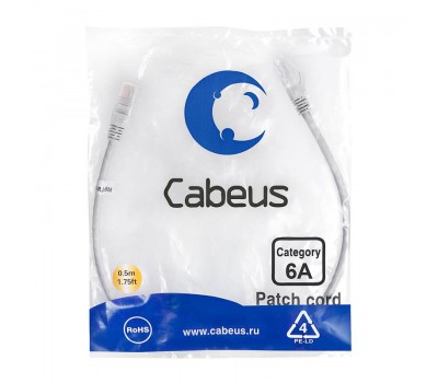 Cabeus PC-UTP-RJ45-Cat.6a-0.5m-LSZH патч-корд