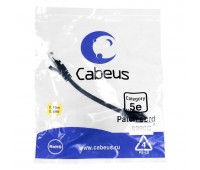 Cabeus PC-UTP-RJ45-Cat.5e-0.15m-BK патч-корд