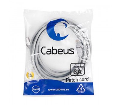 Cabeus PC-SSTP-RJ45-Cat.6a-5m-LSZH патч-корд