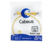 Cabeus PC-UTP-RJ45-Cat.5e-0.5m-YL-LSZH патч-корд