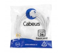 Cabeus PC-UTP-RJ45-Cat.5e-5m-WH патч-корд