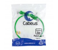 Cabeus PC-UTP-RJ45-Cat.5e-0.5m-GN-LSZH патч-корд