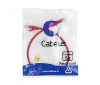 Cabeus PC-UTP-RJ45-Cat.5e-0.5m-RD-LSZH патч-корд