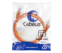 Cabeus PC-UTP-RJ45-Cat.5e-1m-OR-LSZH патч-корд