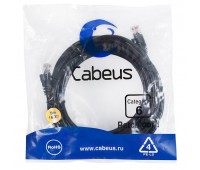 Cabeus PC-UTP-RJ45-Cat.6-5m-BK патч-корд