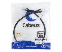 Cabeus PC-UTP-RJ45-CAT.5E-0.5M-BK-LSZH патч-корд