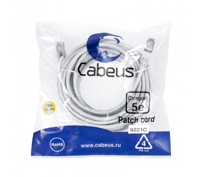 Cabeus PC-FTP-RJ45-Cat.5e-10m-LSZH патч-корд