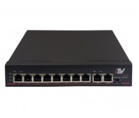 LTV-2S08F2U-P, коммутатор Ethernet с поддержкой PoE 8-портовый