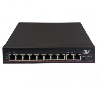 LTV-2S08F2U-P, коммутатор Ethernet с поддержкой PoE 8-портовый