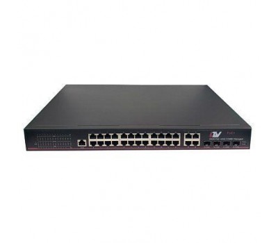 LTV-3S24G4C-MP, LTV-3S24G4C-MP, 24-портовый управляемый L2+ коммутатор Ethernet с поддержкой POE